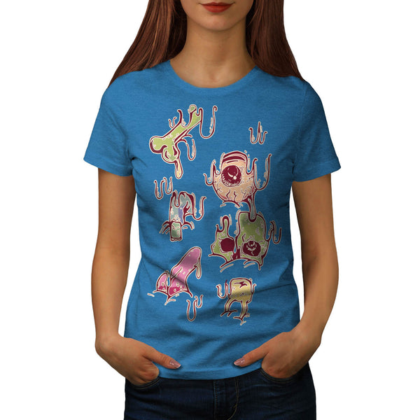 Zombie Body Part Mess Womens T-Shirt