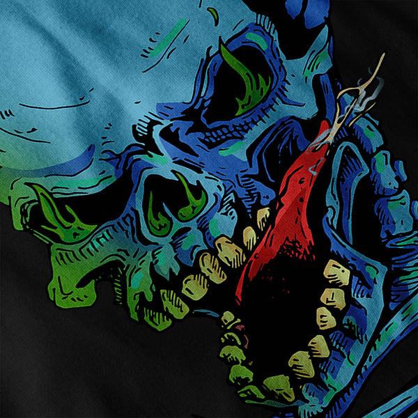 Monster Skull Smoke Mens T-Shirt