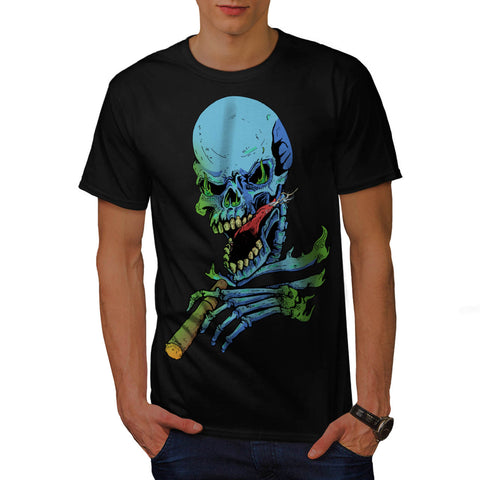 Monster Skull Smoke Mens T-Shirt