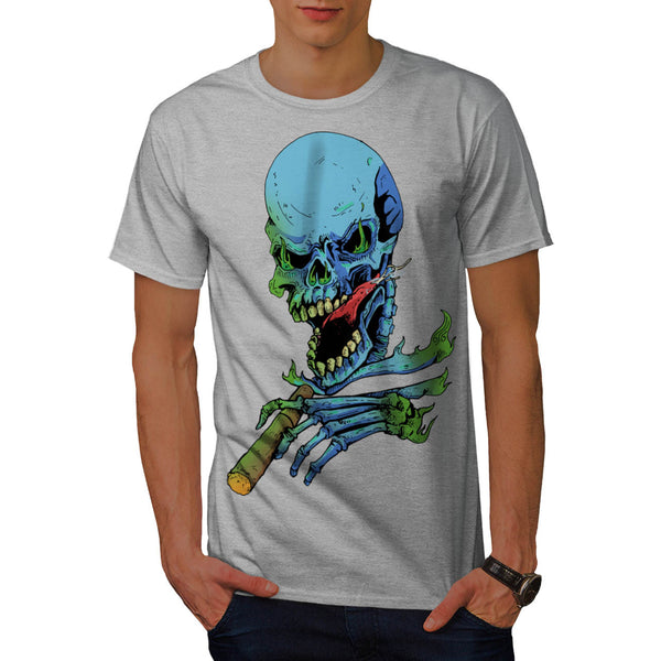 Monster Skull Smoke Mens T-Shirt
