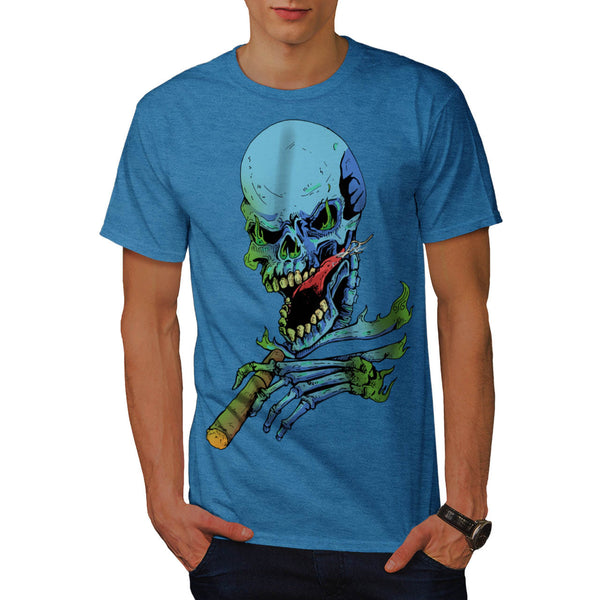 Monster Skull Smoke Mens T-Shirt