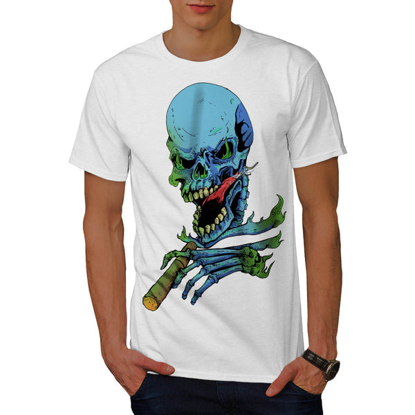 Monster Skull Smoke Mens T-Shirt