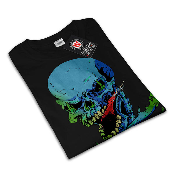 Monster Skull Smoke Womens T-Shirt