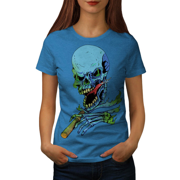 Monster Skull Smoke Womens T-Shirt