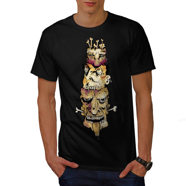 Monster Zombie Head Mens T-Shirt