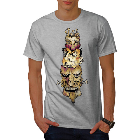 Monster Zombie Head Mens T-Shirt