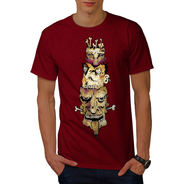 Monster Zombie Head Mens T-Shirt