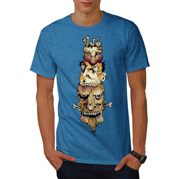 Monster Zombie Head Mens T-Shirt