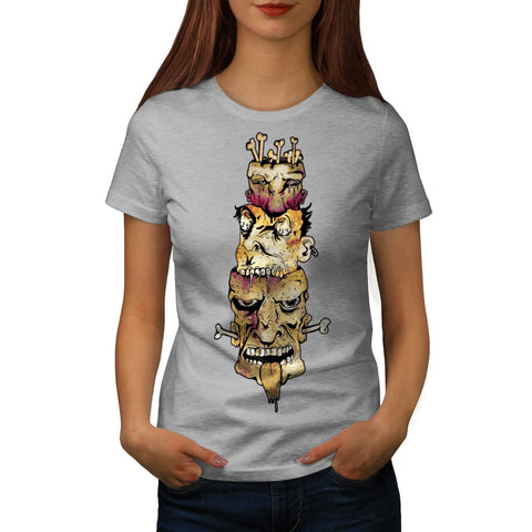Monster Zombie Head Womens T-Shirt