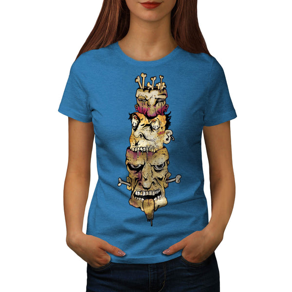 Monster Zombie Head Womens T-Shirt