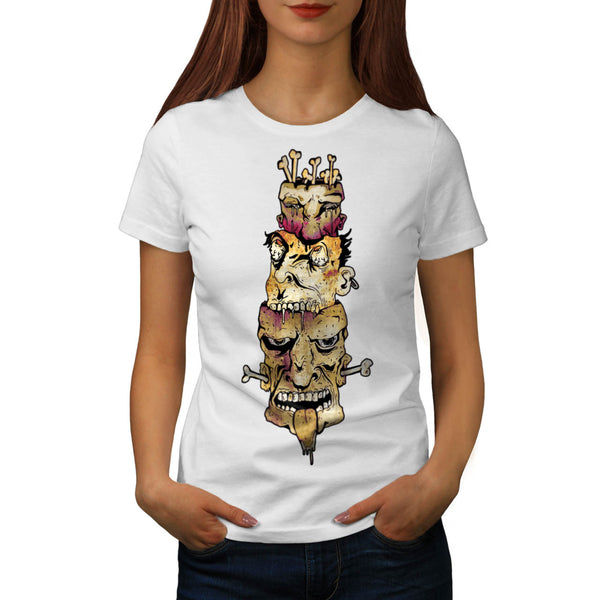 Monster Zombie Head Womens T-Shirt