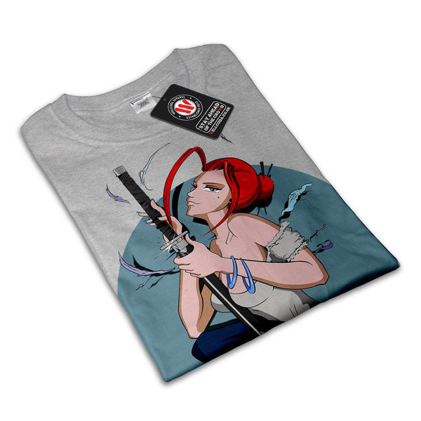 Anime Samurai Girl Womens T-Shirt