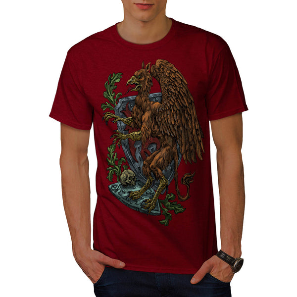 Griffin Medieval Crest Mens T-Shirt