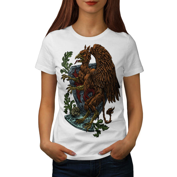 Griffin Medieval Crest Womens T-Shirt