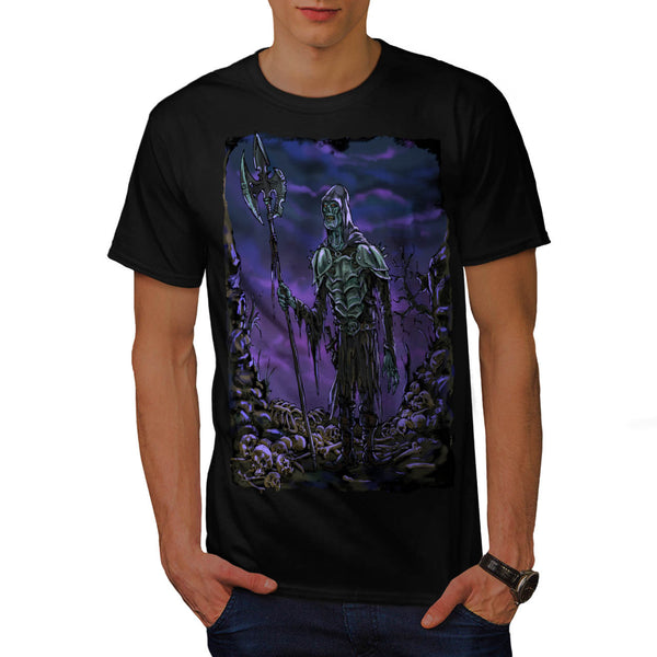 Zombie Skull Warrior Mens T-Shirt