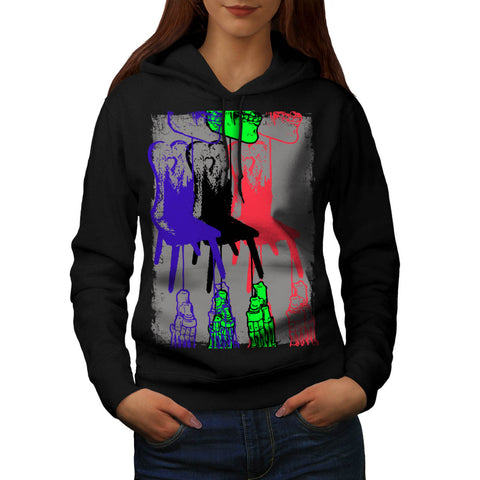 Bone Skeleton Chair Womens Hoodie