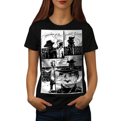 Ghost Hunter Comic Fear Womens T-Shirt