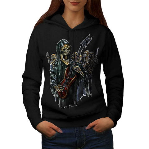 Skeleton Heavy Metal Womens Hoodie