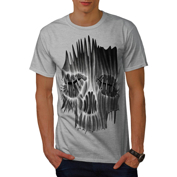 Scary Death Face Skull Mens T-Shirt