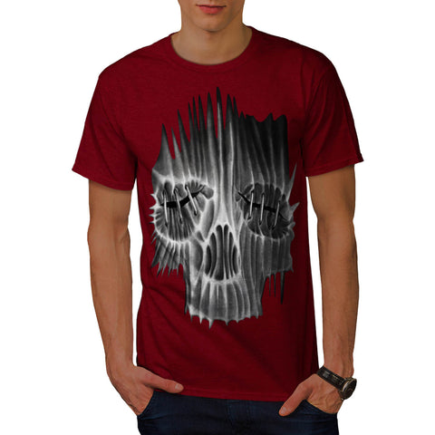 Scary Death Face Skull Mens T-Shirt