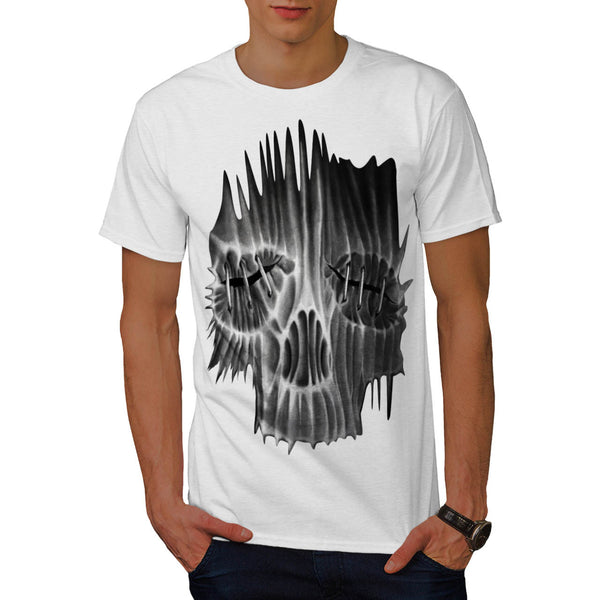 Scary Death Face Skull Mens T-Shirt