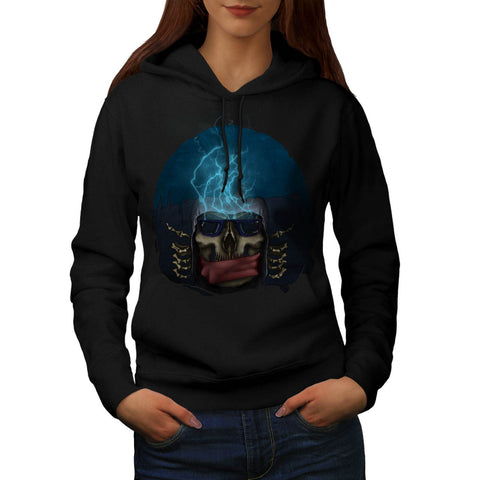 Electric Skull Thug Womens Hoodie