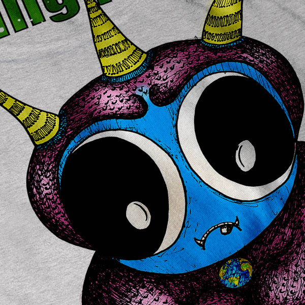 Friendly Alien Peace Mens T-Shirt