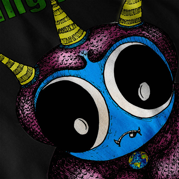 Friendly Alien Peace Mens Long Sleeve T-Shirt