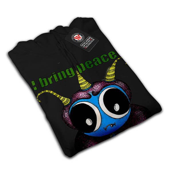 Friendly Alien Peace Mens Hoodie