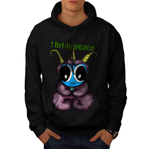 Friendly Alien Peace Mens Hoodie