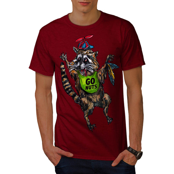 Insane Racoon Animal Mens T-Shirt