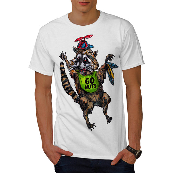 Insane Racoon Animal Mens T-Shirt