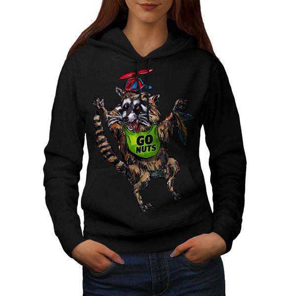 Insane Racoon Animal Womens Hoodie