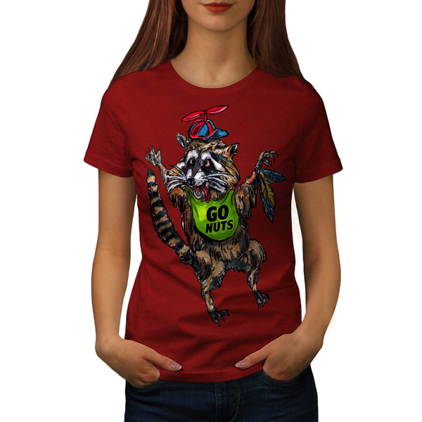 Insane Racoon Animal Womens T-Shirt