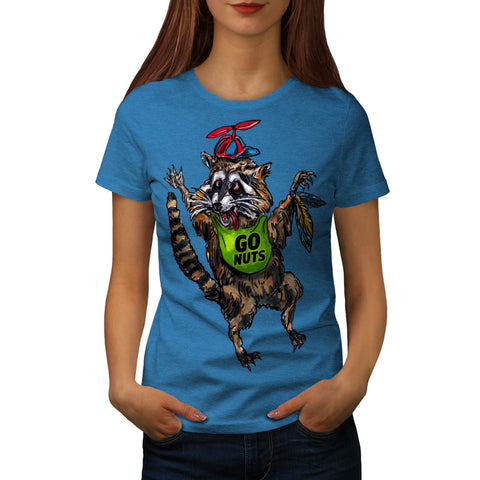 Insane Racoon Animal Womens T-Shirt