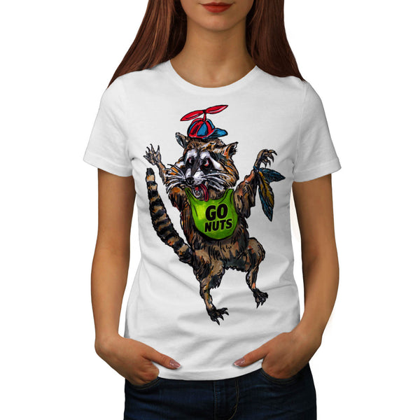 Insane Racoon Animal Womens T-Shirt