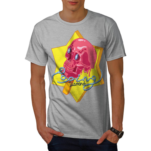 Diamond Skull Head Mens T-Shirt