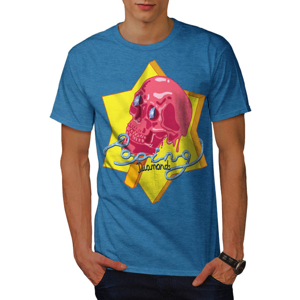 Diamond Skull Head Mens T-Shirt