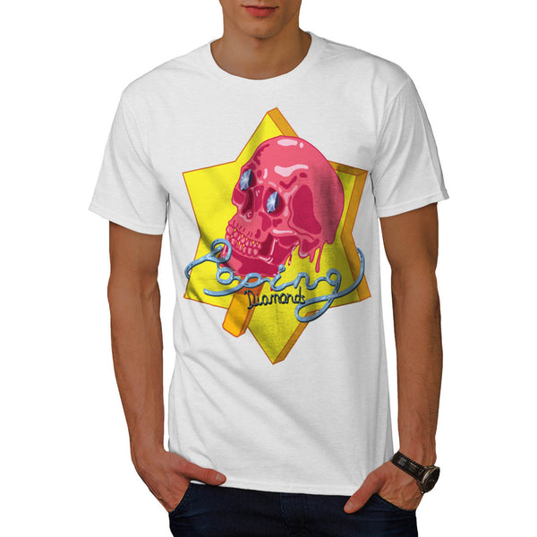 Diamond Skull Head Mens T-Shirt
