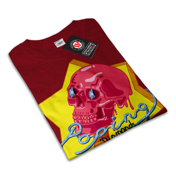 Diamond Skull Head Mens T-Shirt