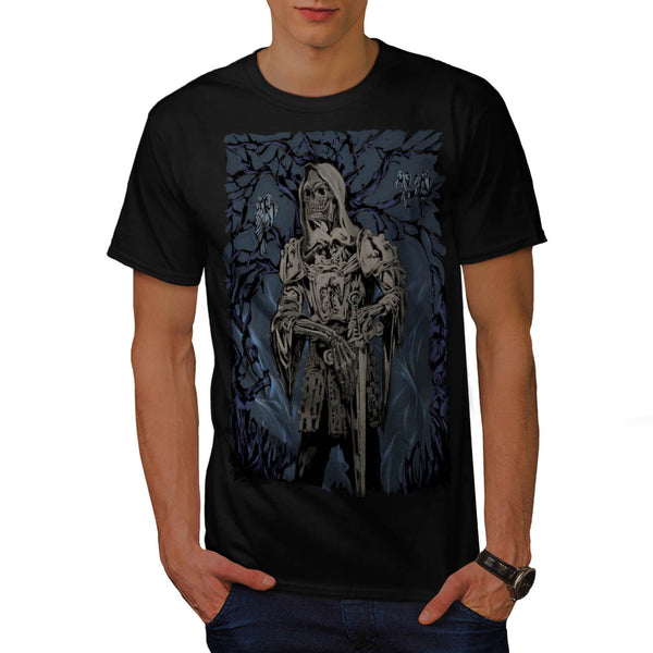 Skeleton Dark Warrior Mens T-Shirt