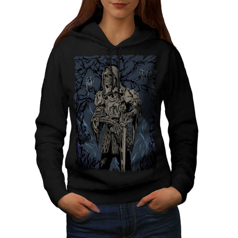 Skeleton Dark Warrior Womens Hoodie