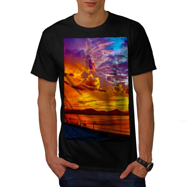 Colorful Ocean Sky Mens T-Shirt