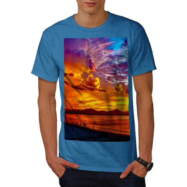 Colorful Ocean Sky Mens T-Shirt