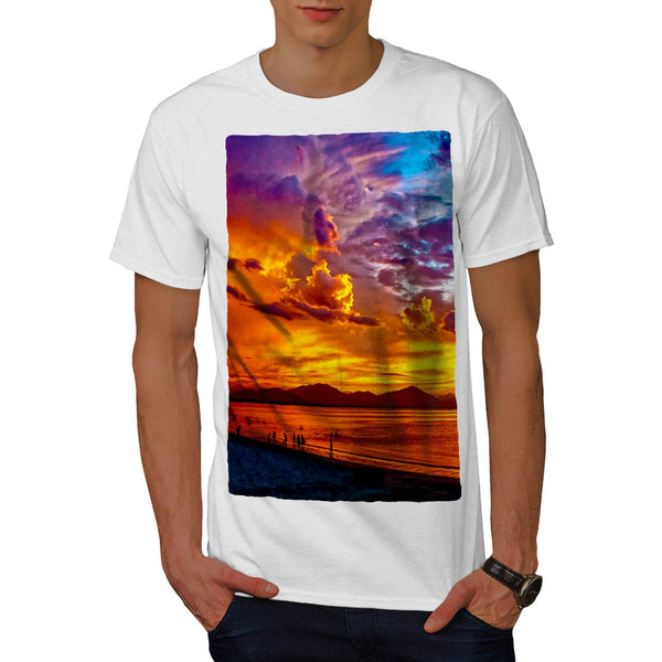 Colorful Ocean Sky Mens T-Shirt