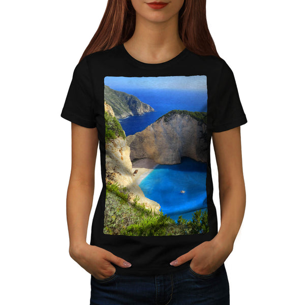 Mountain Sea Shore Womens T-Shirt