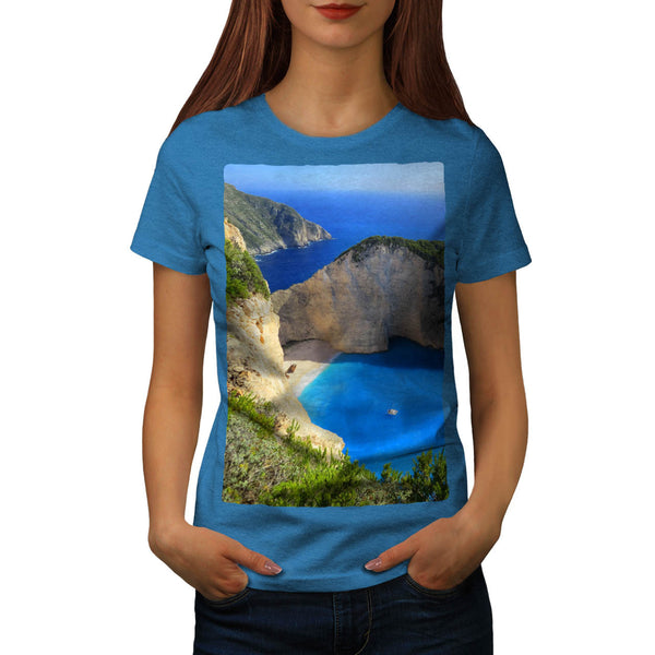 Mountain Sea Shore Womens T-Shirt