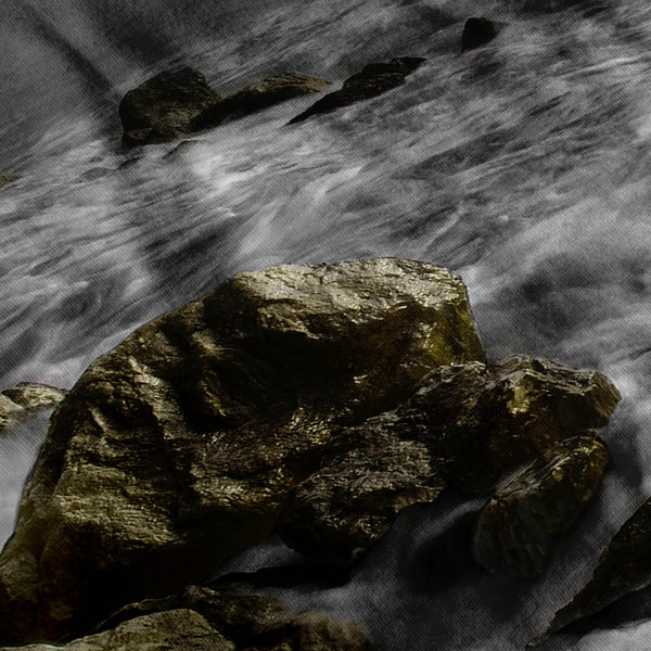 Foggy Rocky Shore Mens T-Shirt