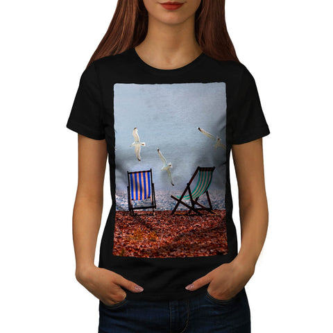 Relaxing Beach View Womens T-Shirt
