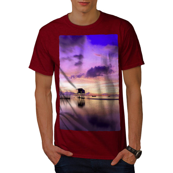 Beatiful Sea Sunset Mens T-Shirt